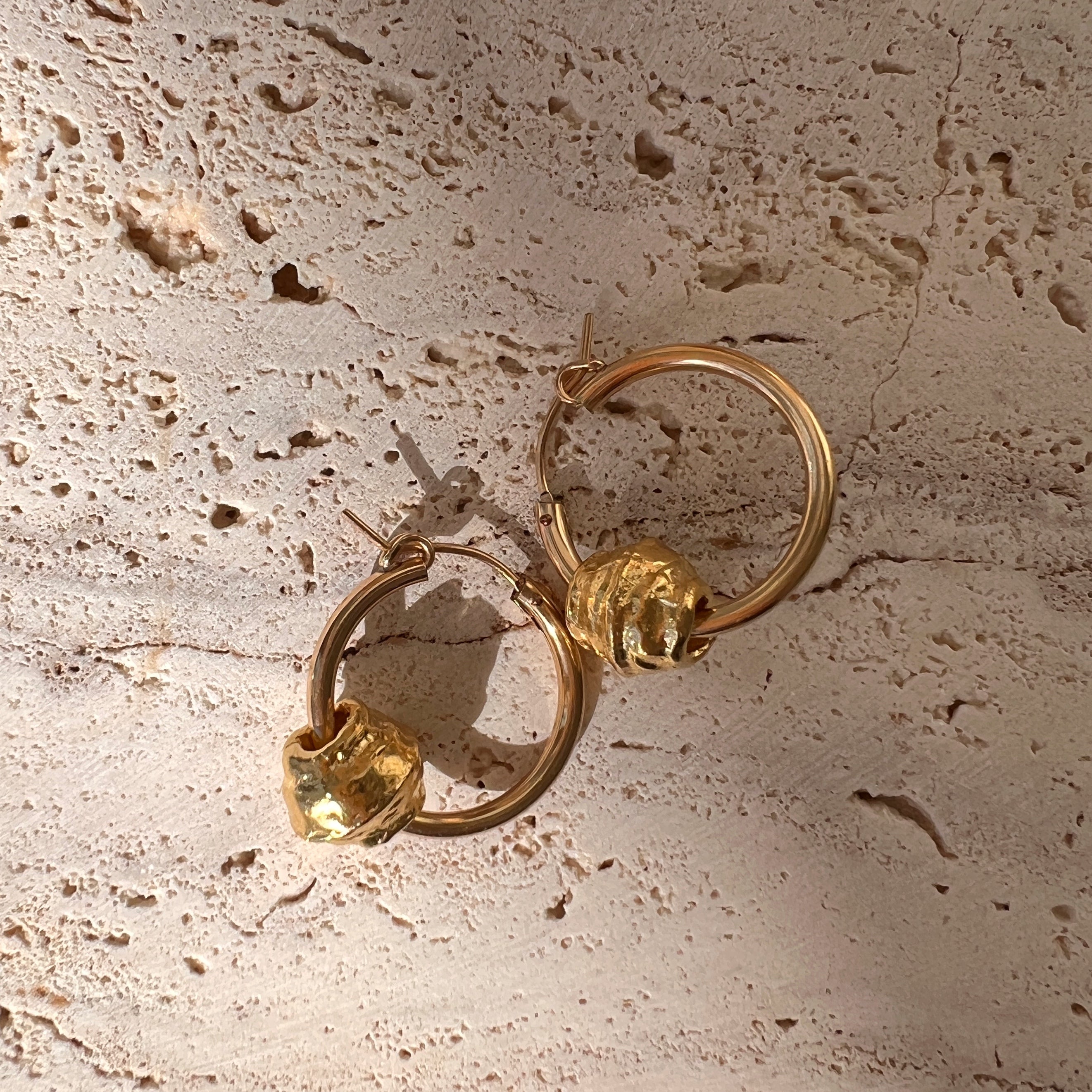 Ceres Hoops | Handmade Artisan Gold Hoop Earrings – Mercurial Studio