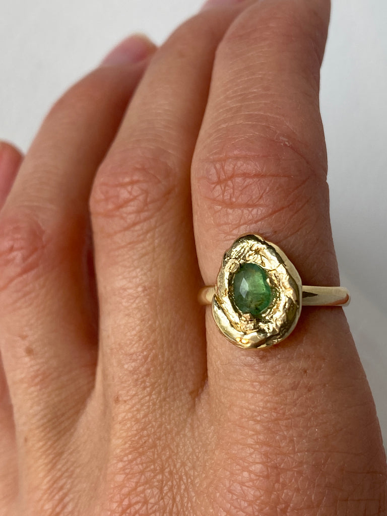 Heirloom Astra Emerald Nugget Ring